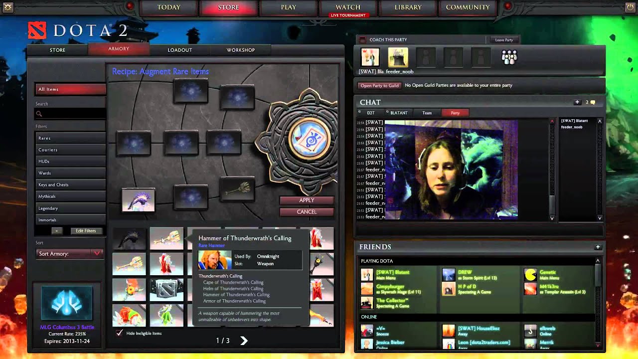 Dota 2 Item Crafting - Recipes and Socketing with Feeder