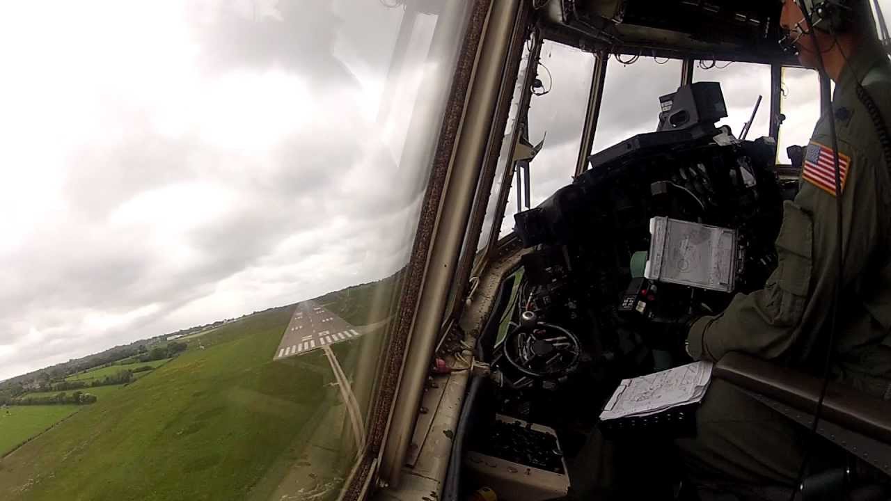BEST FOOTAGE EVER!!! C-130 Landing at Cherbourg France in 1080p HIGH DEF