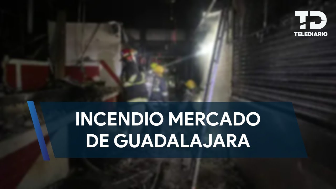 Incendio consume mercado en colonia San Isidro Oblatos de Guadalajara