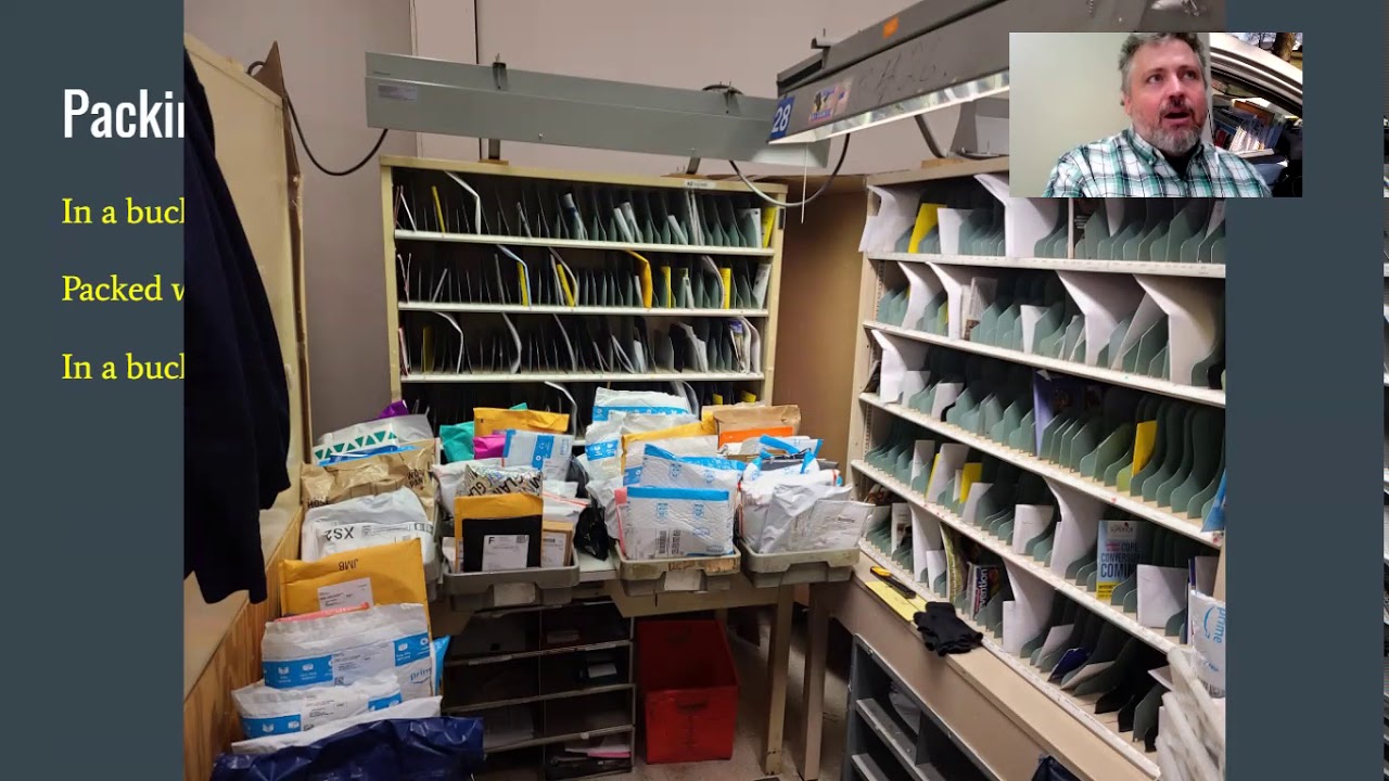 Packing and sorting SPRS or small parcels on a rural route in USPS