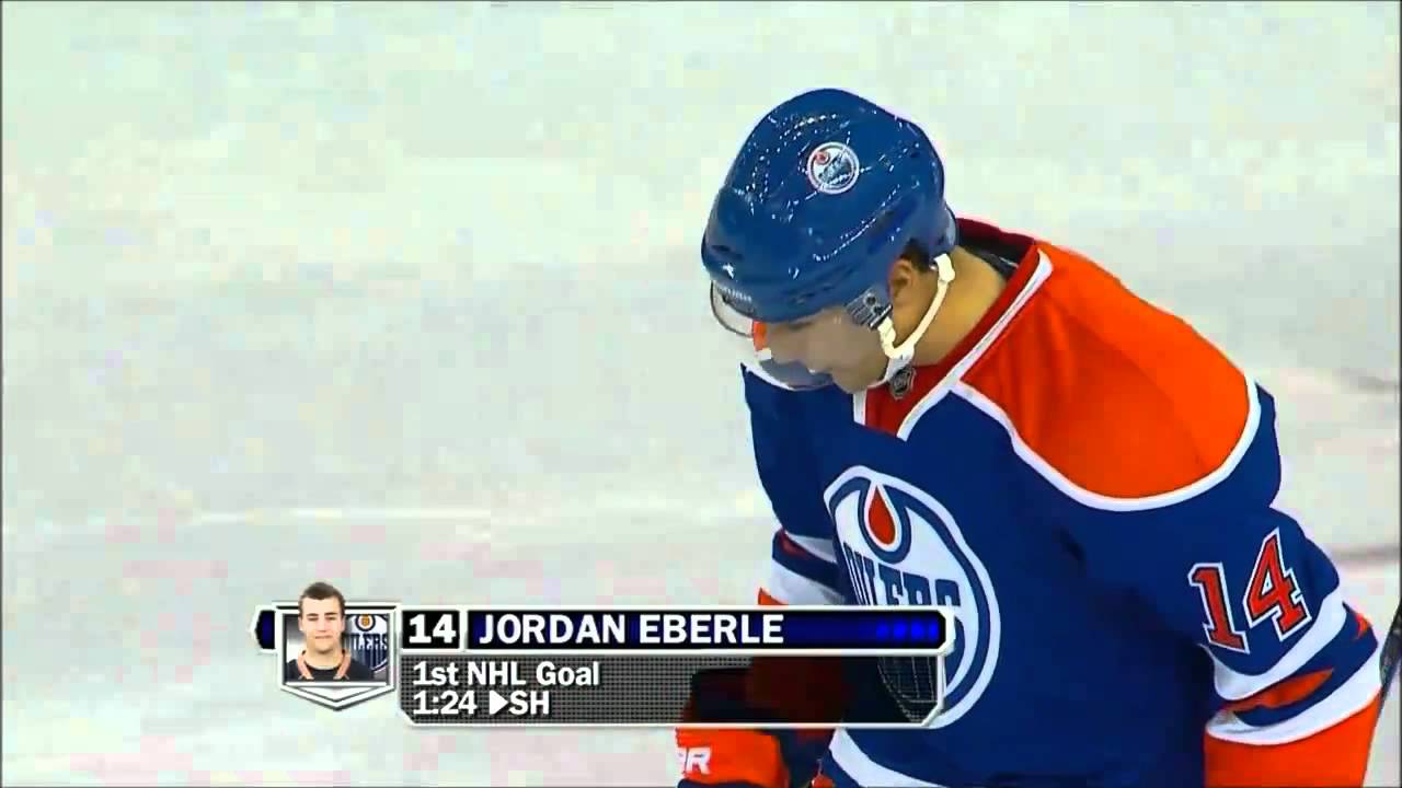 Jordan Eberle First NHL Goal vs. Calgary Flames (2010)  [HD]