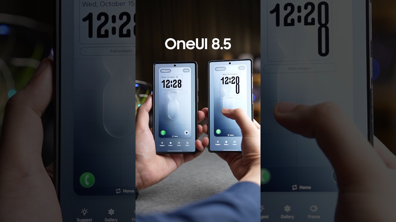 OneUI 8.5 Dynamic Clock Works With Any Wallpaper