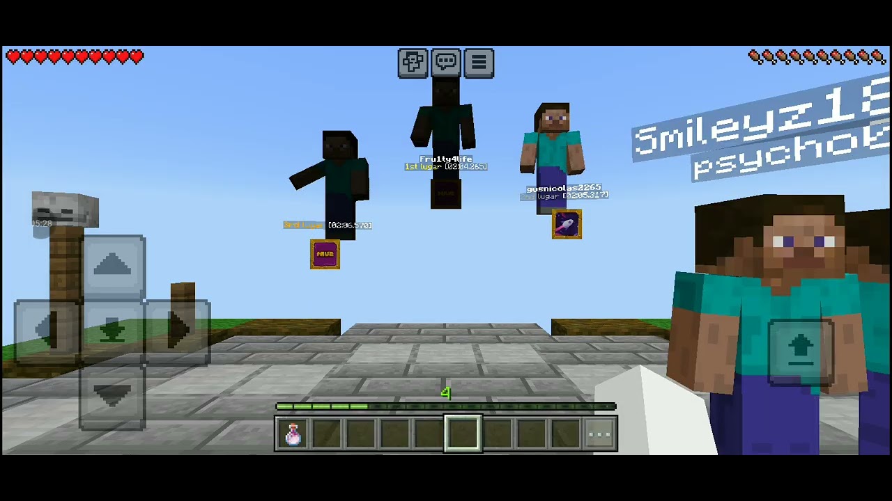 Jogando Minecraft no servidor