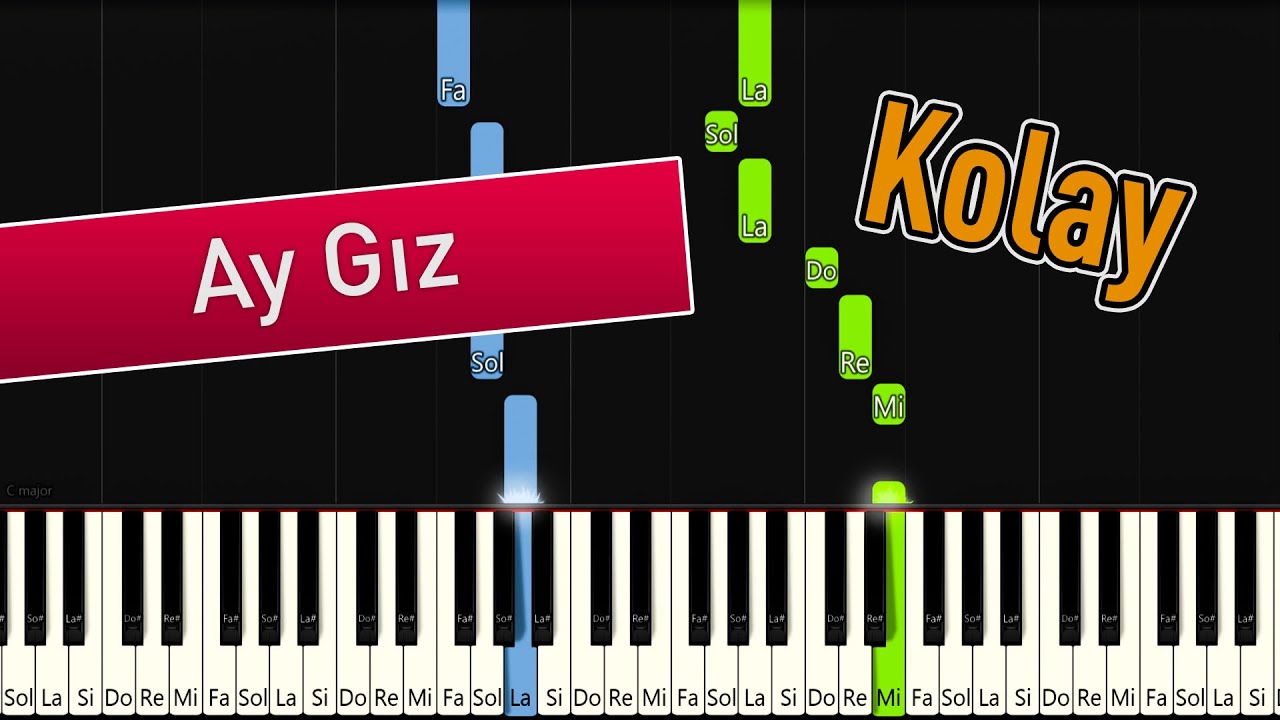 Meni Attın Ay Gız Ataşa | Kolay Piyano - Nasıl Çalınır
