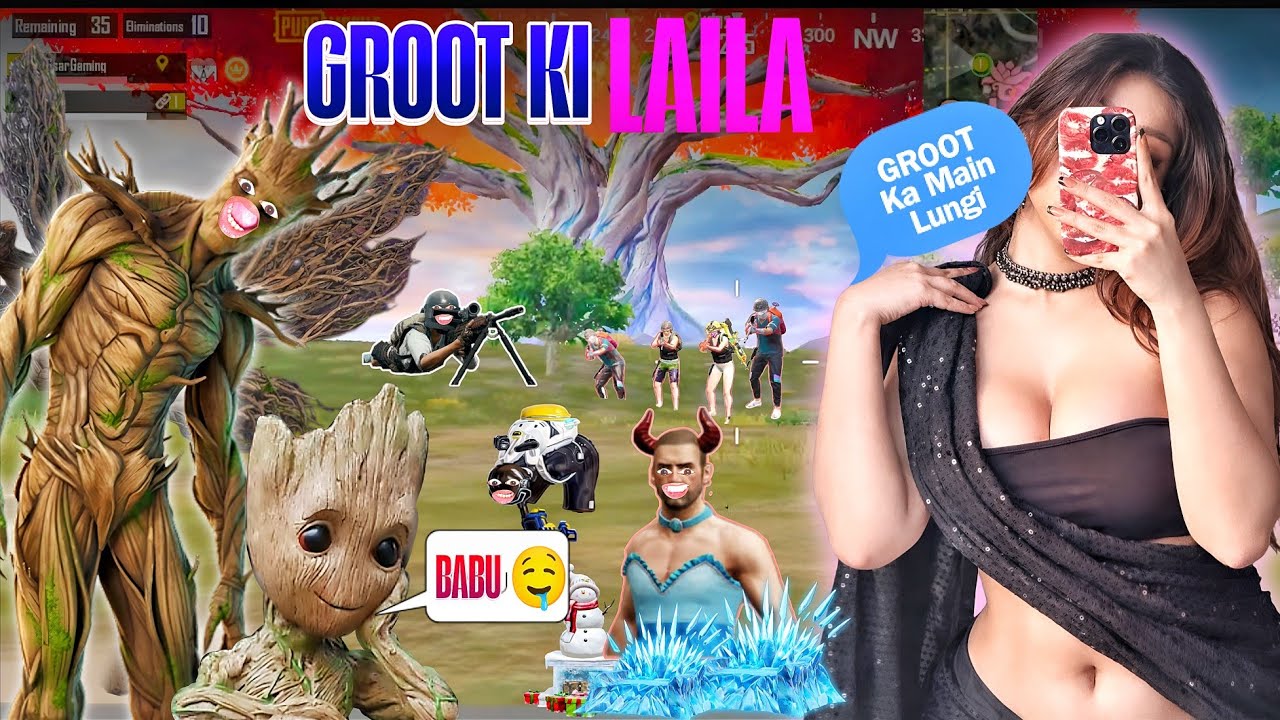 GROOT Ki LAILA ❤️‍🔥 | Funny Bgmi Video | #bgmi #velentine 