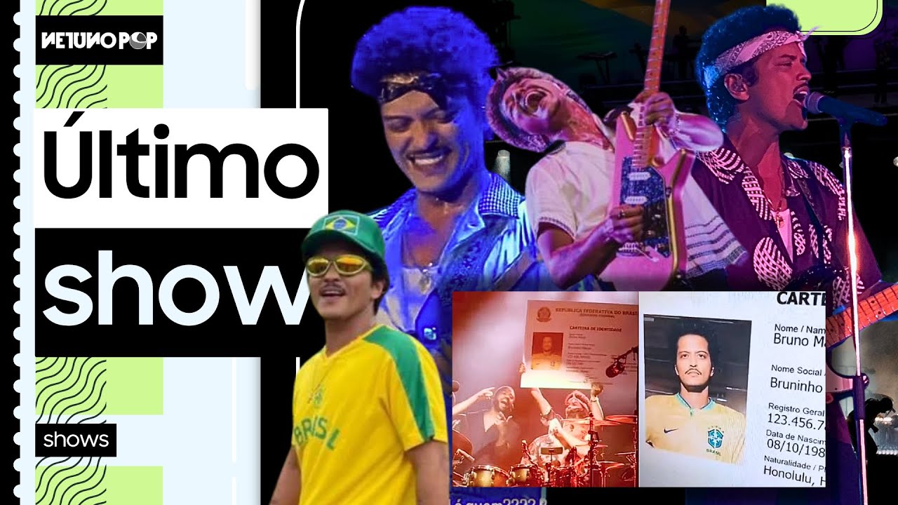 Último show do Bruno Mars | Cantor se despede do Brasil, ganha CPF e se declara aos fãs