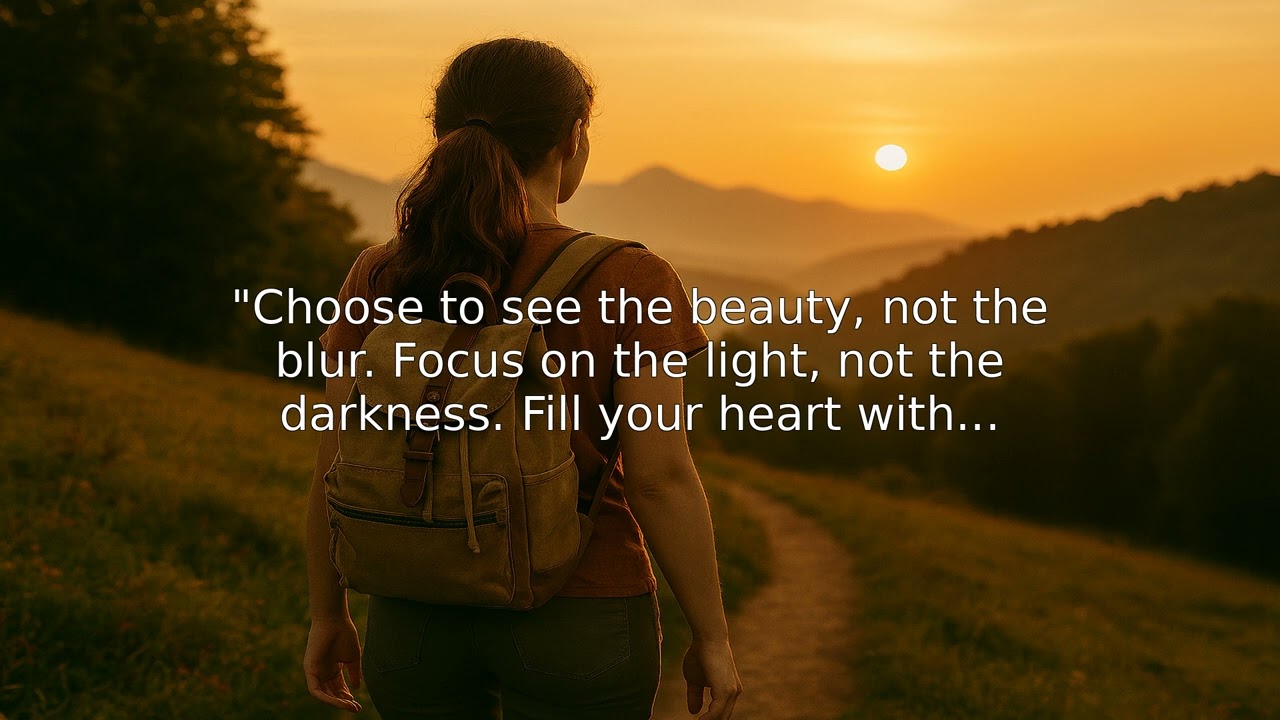 Positive Quote: "Choose to see the beauty, not the blur. | Good Vibes & Optimism