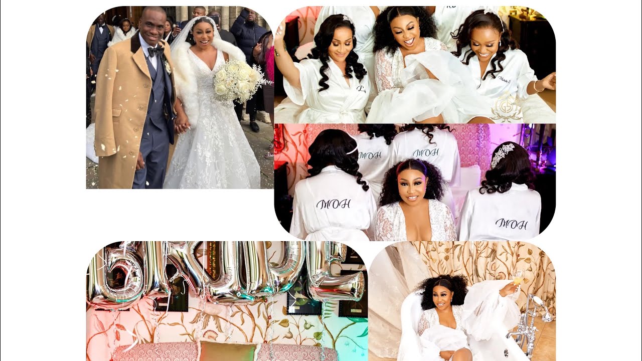Rita Dominic white wedding in England 