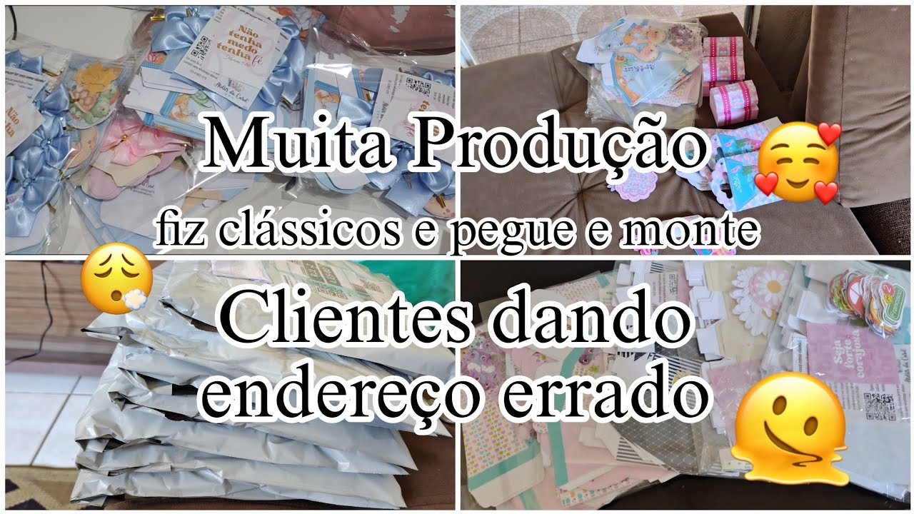 Muita Produção de Clássicos e Pegue e Monte - Clientes Colocando Endereço Errado 🤗😒 #personalizados
