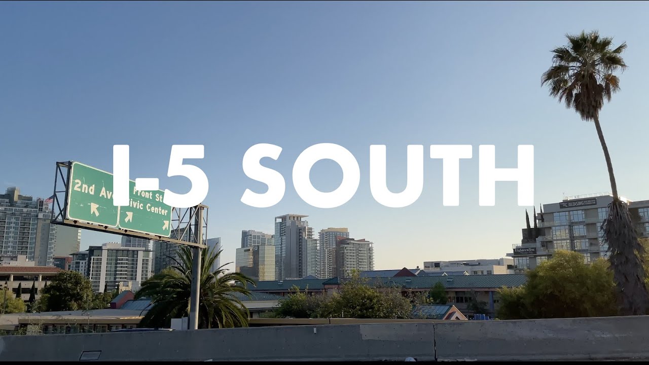 Driving I-5 South San Diego, California 4K | Downtown SD, Little Italy