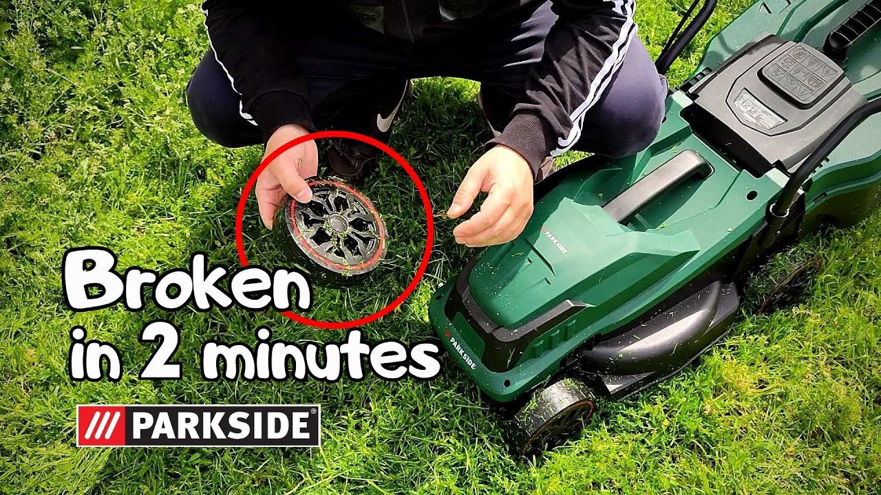 Lawnmower broken wheel repair - PARKSIDE PRM 1300 B2