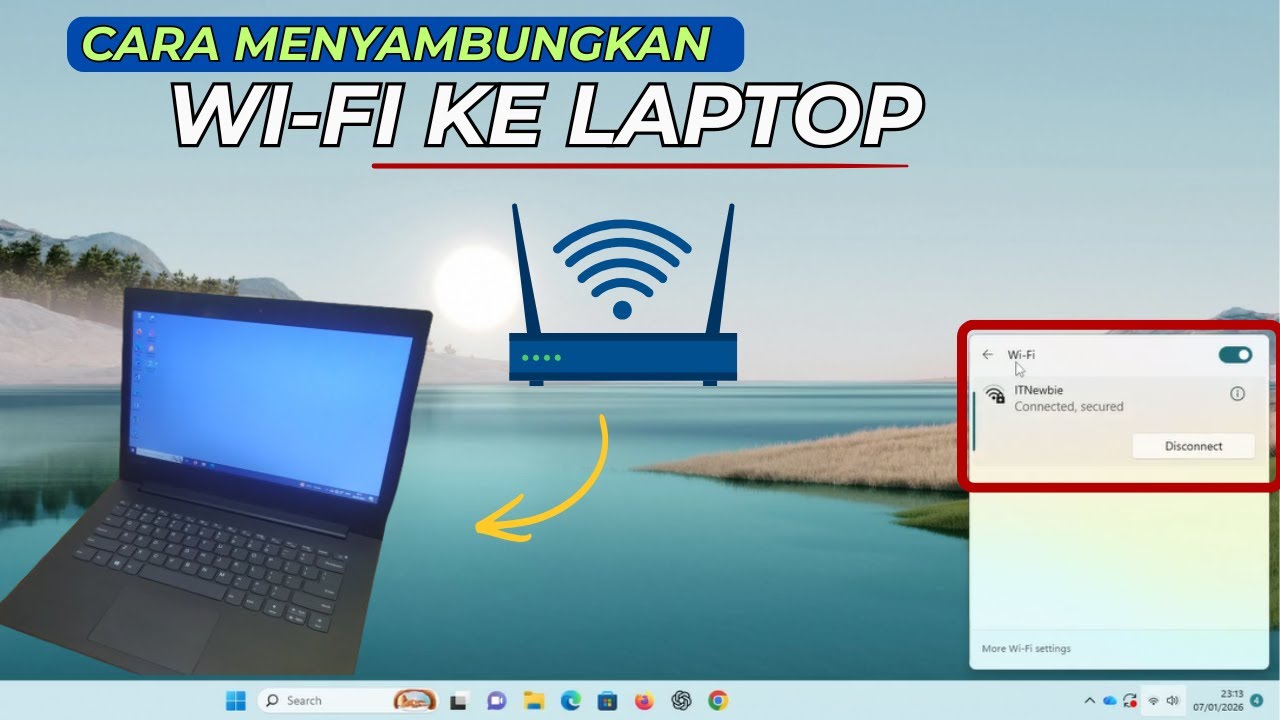 Cara Menghubungkan Wi-Fi ke Laptop & Solusi Tidak Bisa Browsing (Berhasil!)