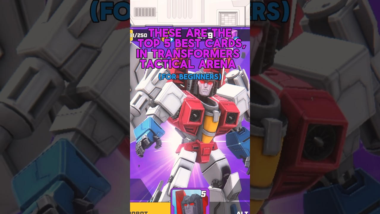 TOP 5 BEST CARDS FOR BEGINNERS IN TRANSFORMERS TACTICAL ARENA #transformers #tacticalarena #shorts