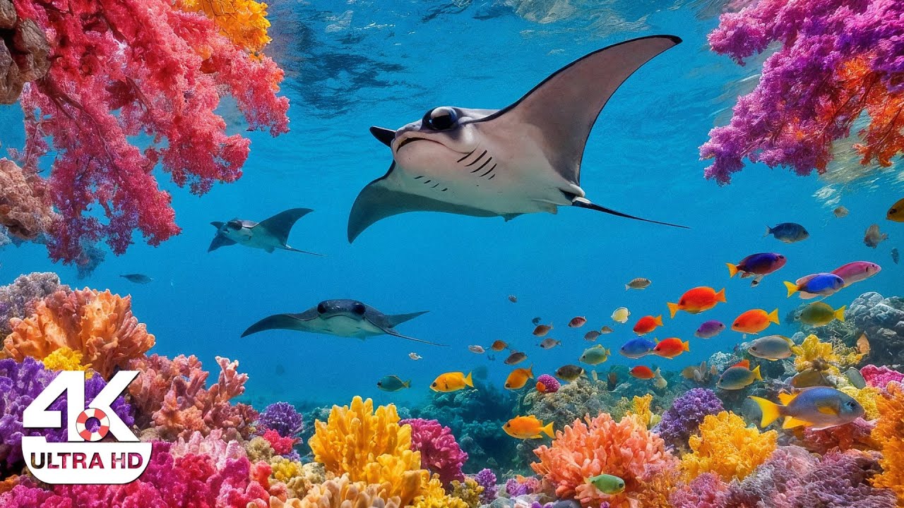 Underwater Wonders 4K - Explore Marine Animals in Stunning 4K Aquarium 🐳 Blue Ocean World