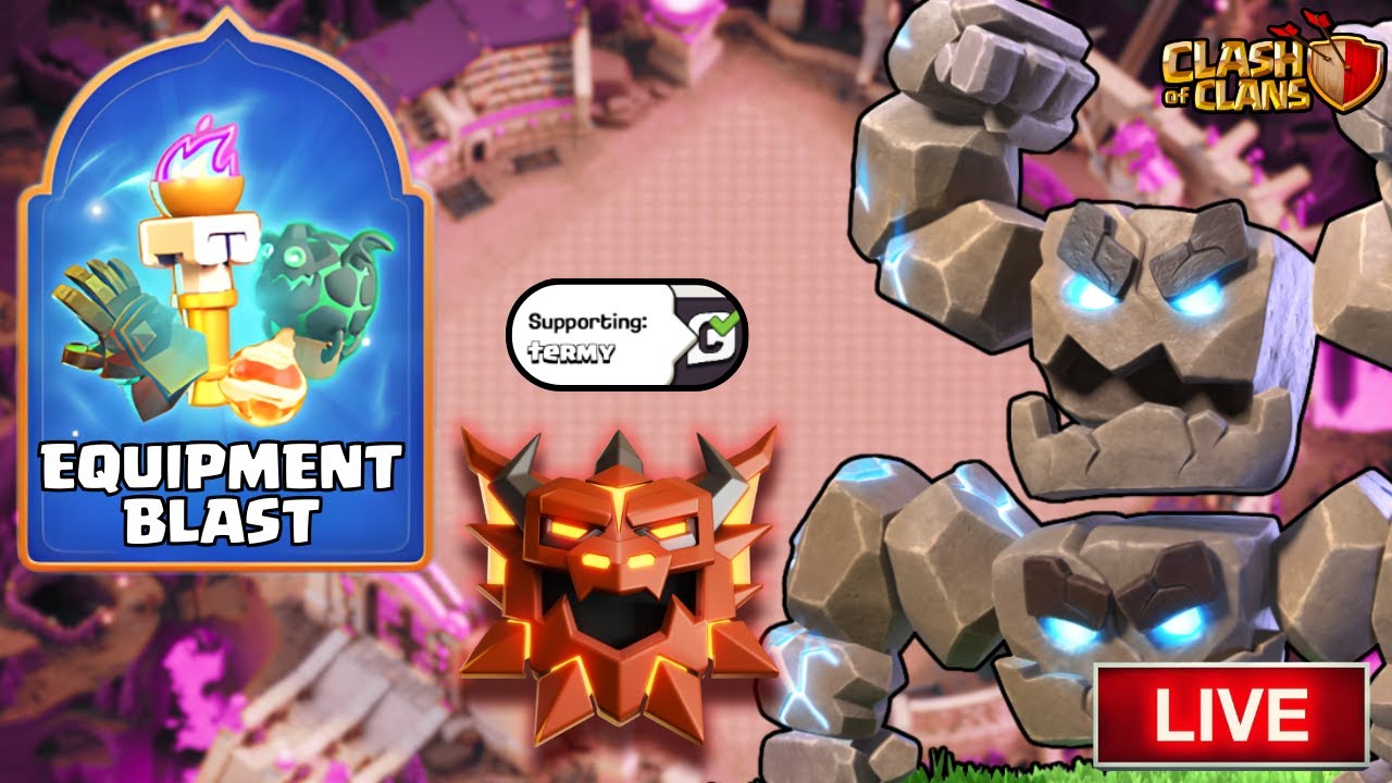 I'm BACK to Meteor Golem Spam! TOP Legend League Push (Clash Of Clans LIVE) - Vertical