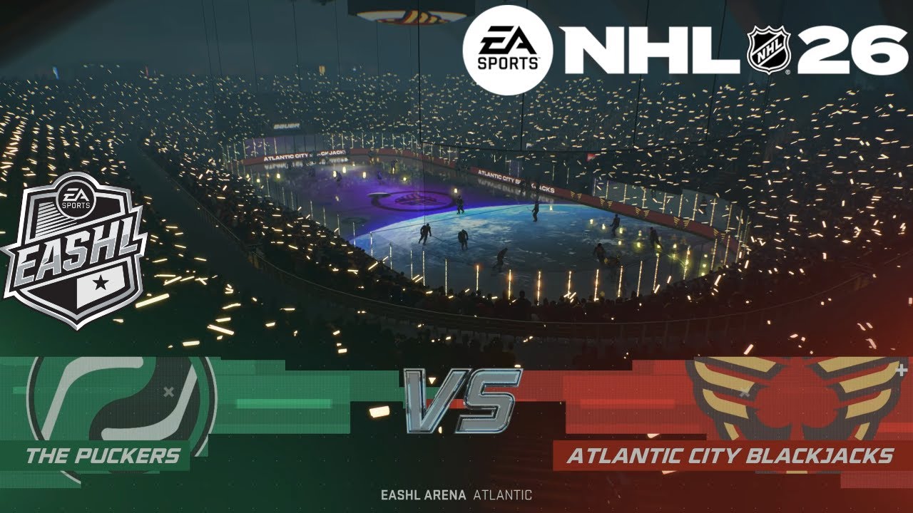 The Puckers vs. Atlantic City Blackjacks - NHL 26 6v6 EASHL Season Play (S3) 2-14-26 (4K)