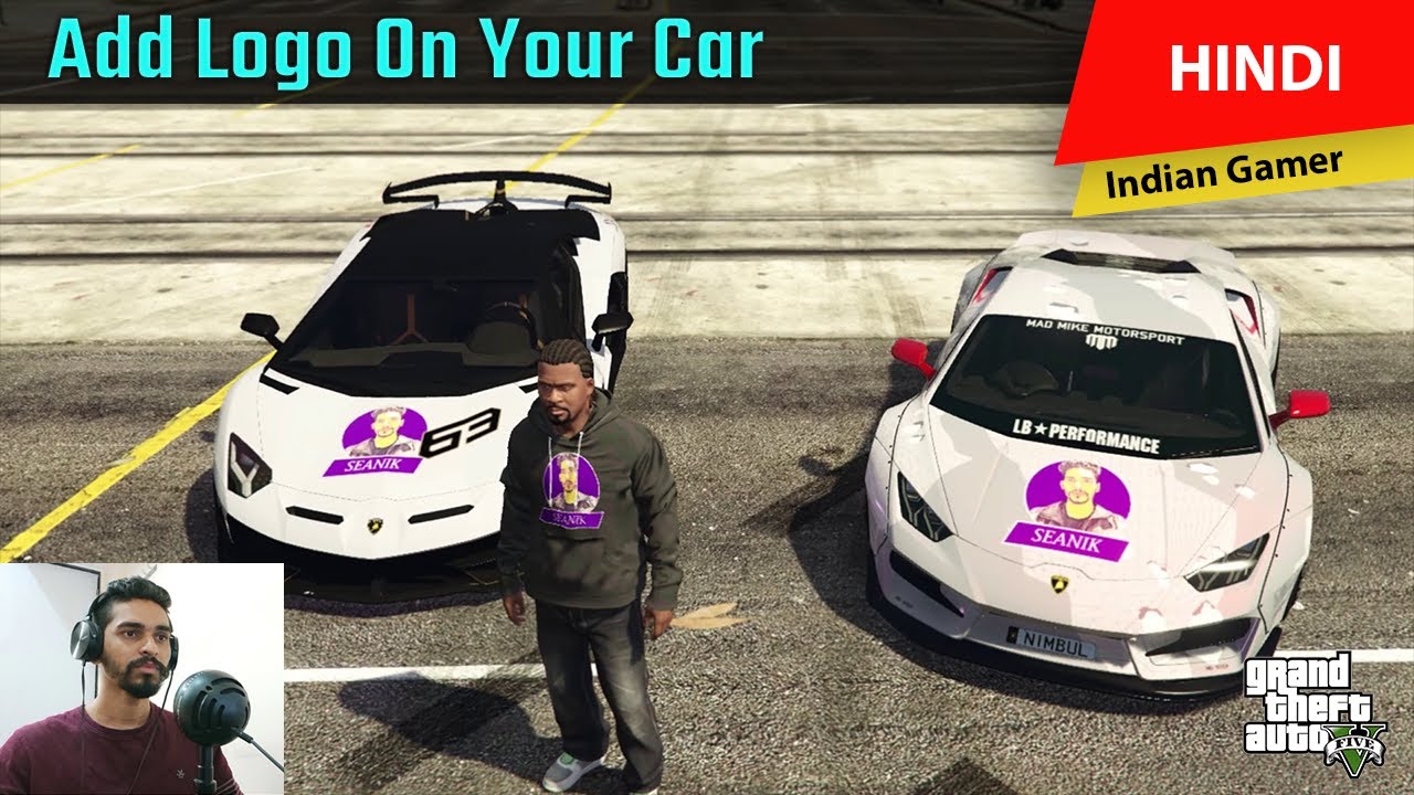 GTA 5 - How to add your own Custom Logo on your Car | Hindi | Story Mode