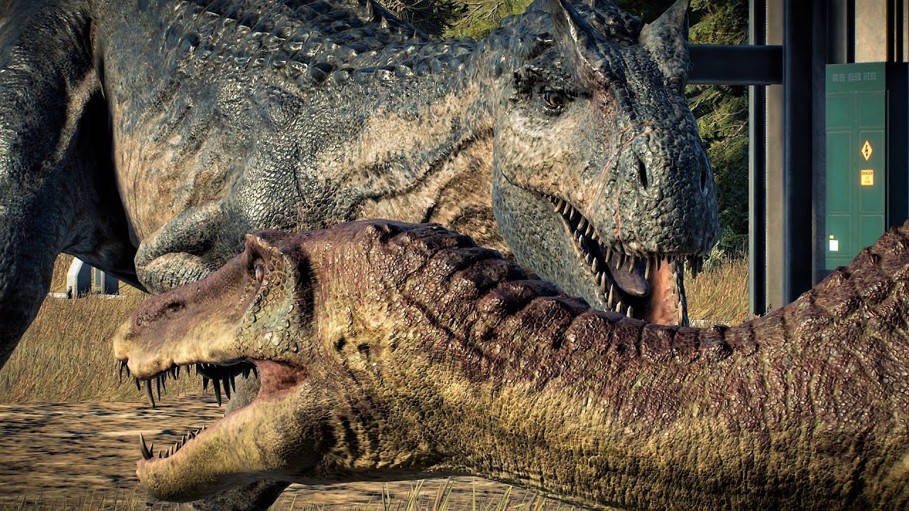 DOMINION ALLOSAURUS VS LIMBO BARYONYX - Jurassic World Evolution 2