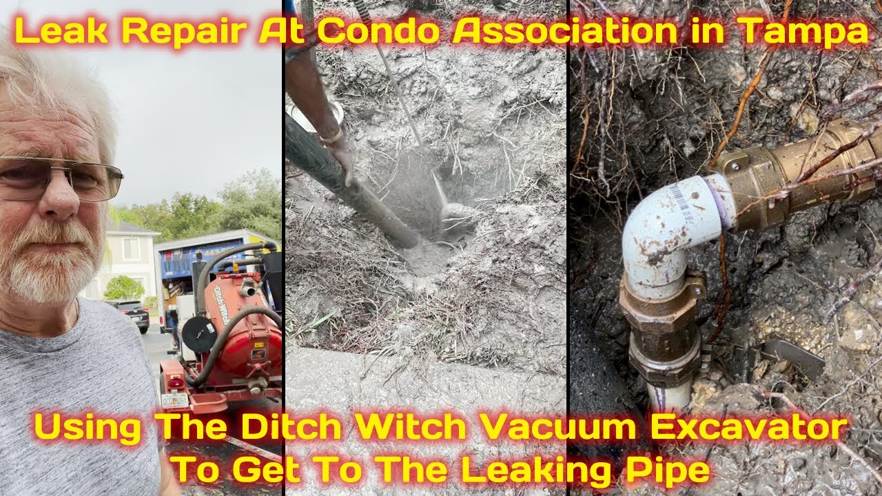 Using The Ditch Witch Vacuum Excavator To Get To The Leak