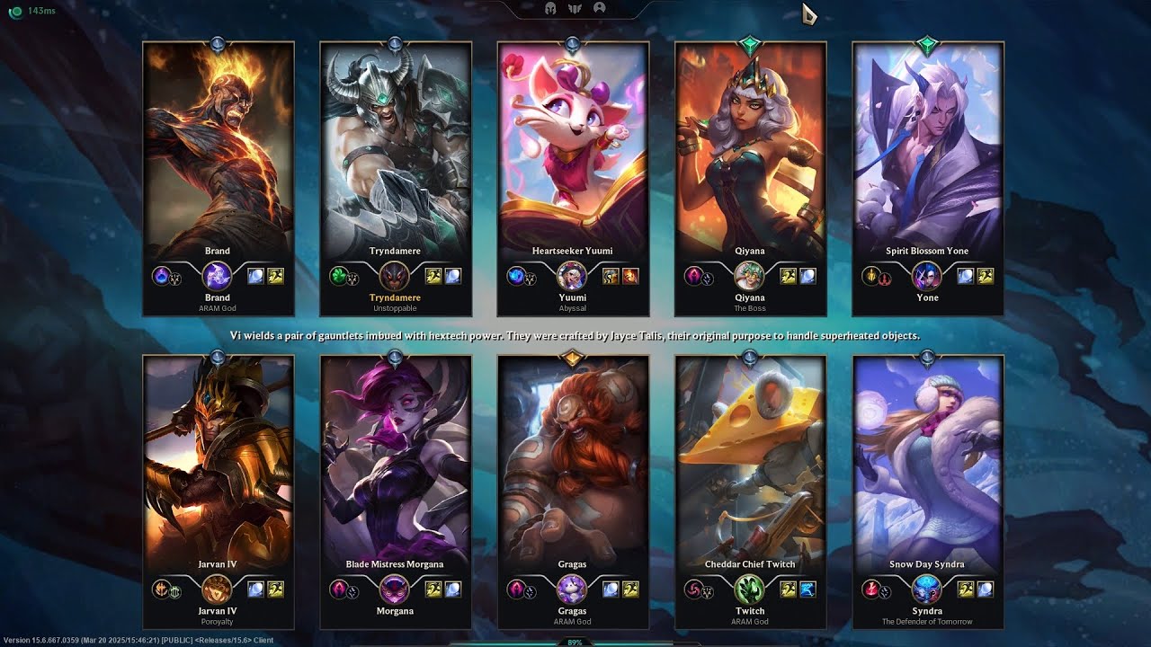 League of Legends ARAM Tryndamere Tank Gameplay | Full AP Build | No Commentary | High Ping |