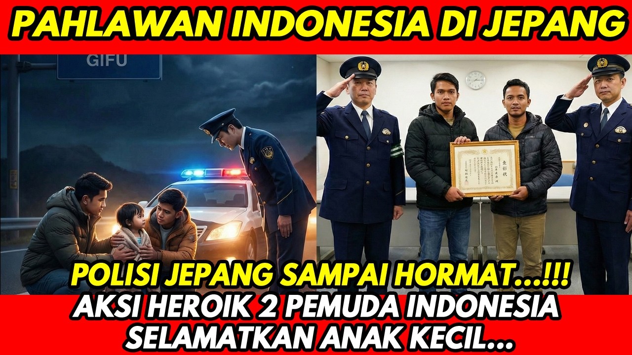 POLISI JEPANG HORMAT! AKSI HEROIK 2 PEMUDA INDONESIA SELAMATKAN ANAK KECIL...