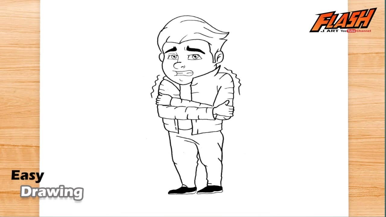 how to draw shivering cold