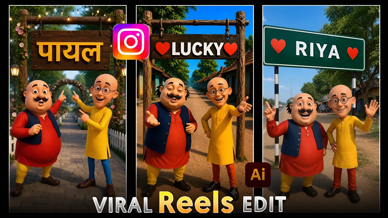 Instagram Trending Motu Patlu Wali AI Name Video Kaise Banaye | Viral Motu Patlu Name Video Editing