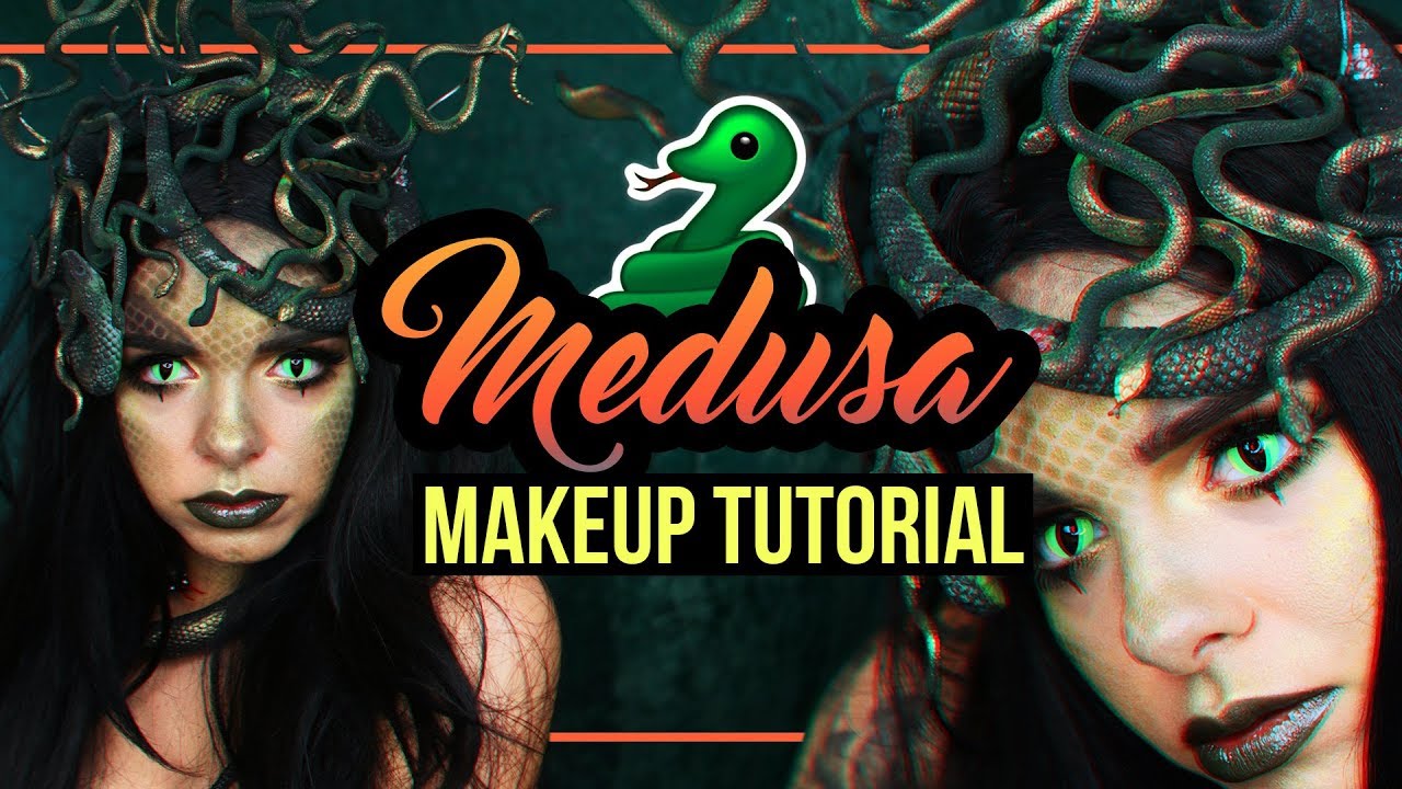 MEDUSA - Halloween Makeup Tutorial + DIY Headpiece (deutsch) #spooktober
