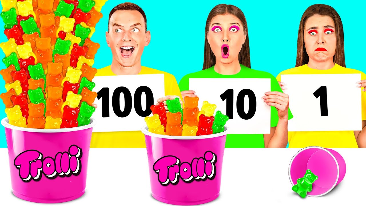 100 Schichten Nahrung Challenge | Verrückte Küchensituationen von Fun Fun Challenge