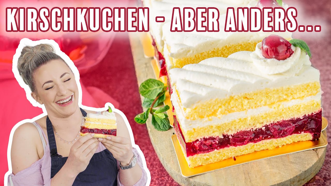🍒🍒🍒 KIRSCHKUCHEN 2.0 - Vanilleschnitten mit Kirschen - SOFT WIE EINE WOLKE ☁😍🤤