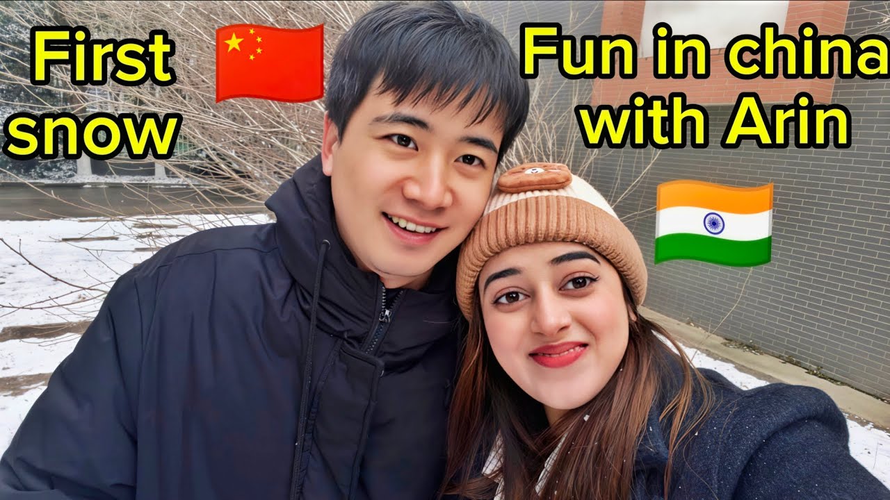 Enjoying Snowfall with My Husband in China🇨🇳❤️🇮🇳