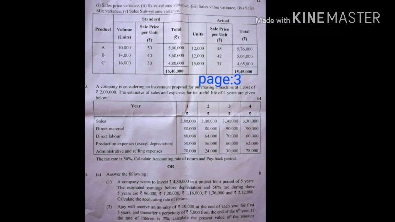 ENGLISH MEDIUM GUJARAT UNIVERCITY EXAM PAPER SAMESTER 6 B.COM MANGEMENT ACCOUNTING-&ACC