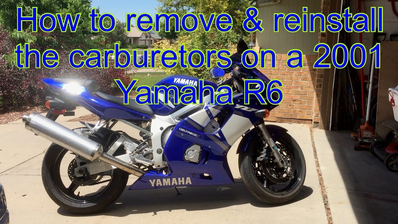 How to remove & reinstall the carburetors on a 2001 Yamaha R6