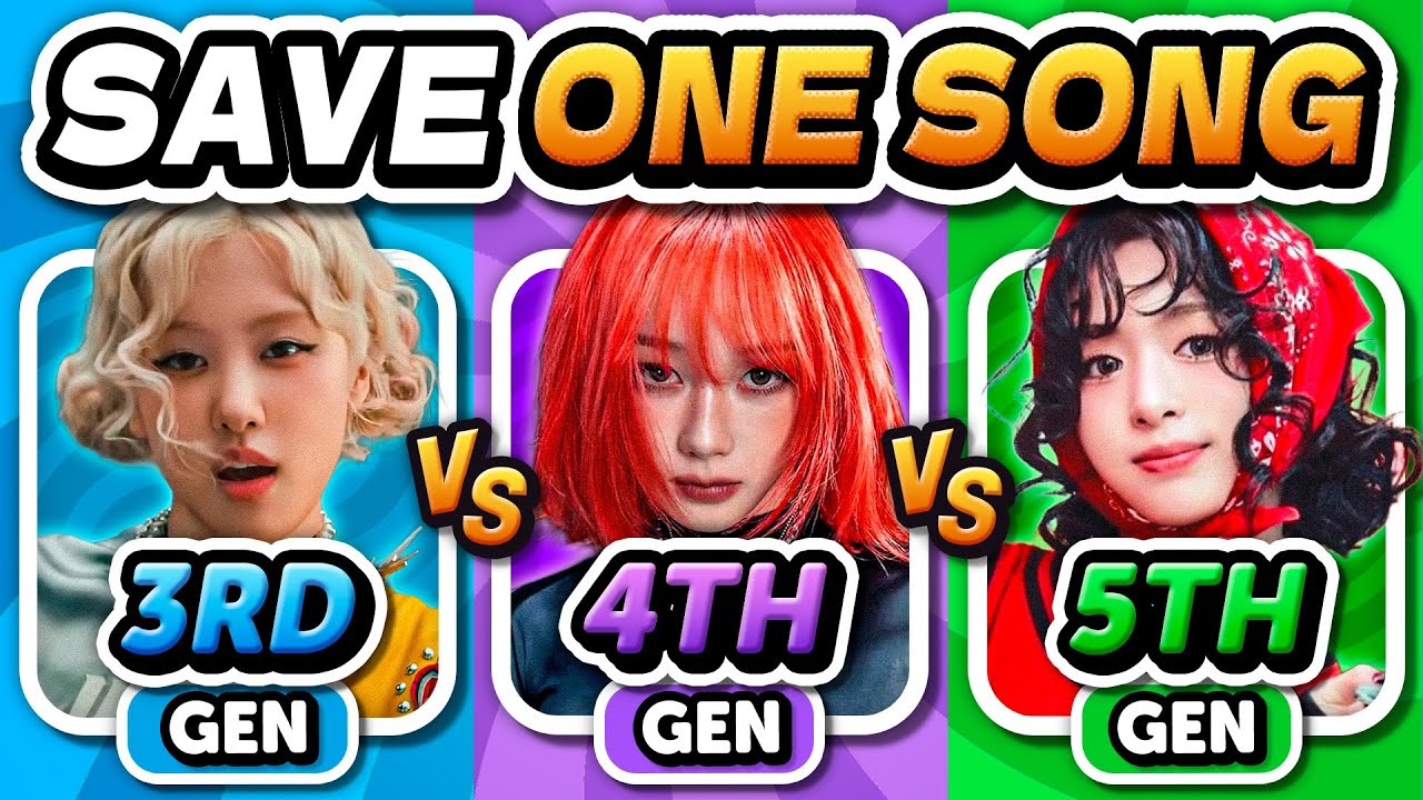 3RD GEN vs 4TH GEN vs 5TH GEN: Save One Kpop Song | Kpop Quiz Challenge