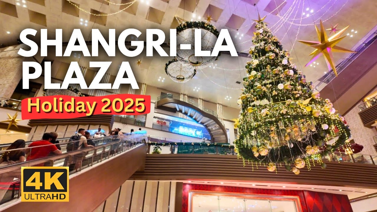 This Christmas Tree Is Literally Hanging… and It’s INSANE! 🎄| Shangri-la Plaza | 4K | Ortigas Center