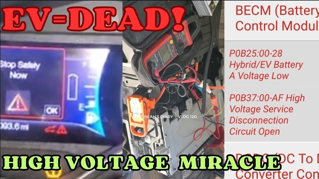 Ford CMAX Hybrid No start! P0B25 EV low voltage Diag/FIX! MANUALLY charging high voltage battery!