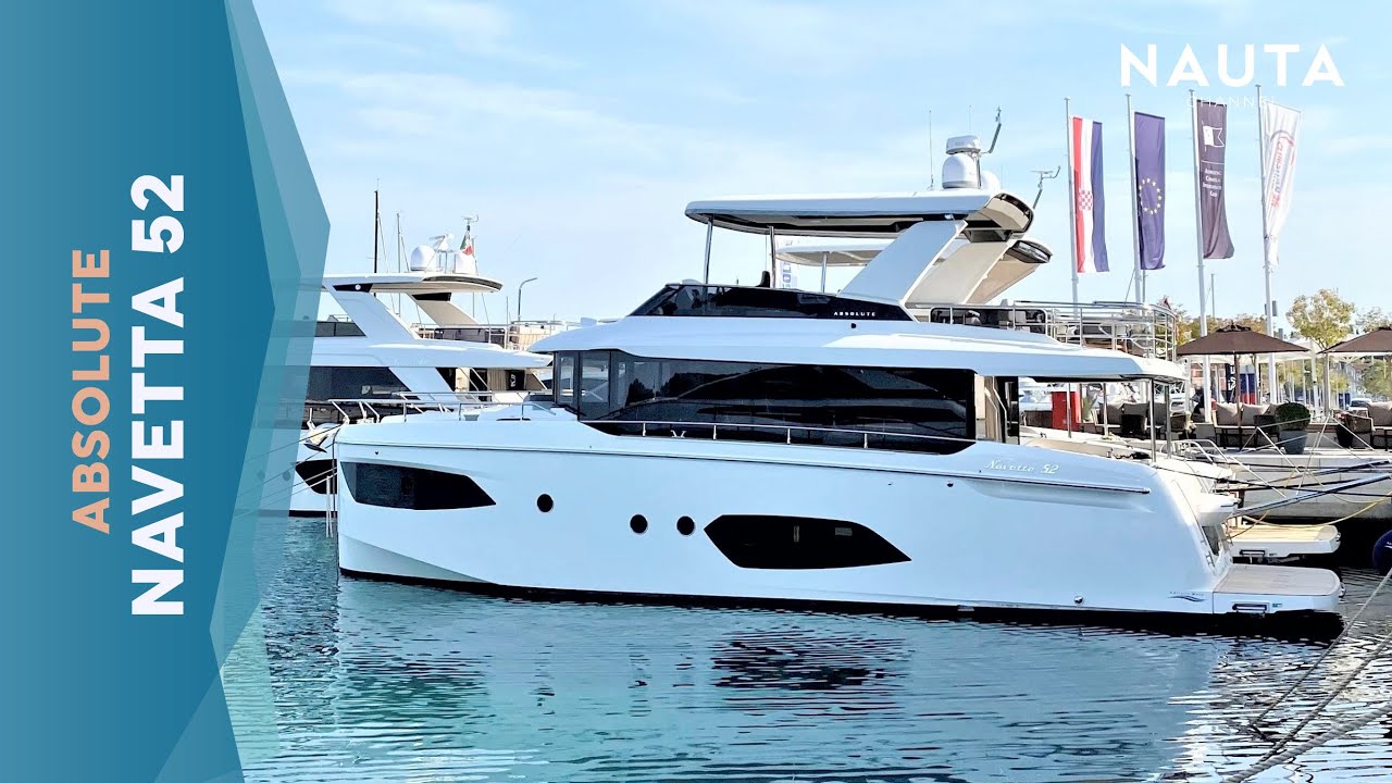 Absolute Yachts - Navetta 52 - POV boat tour esterni e cabine
