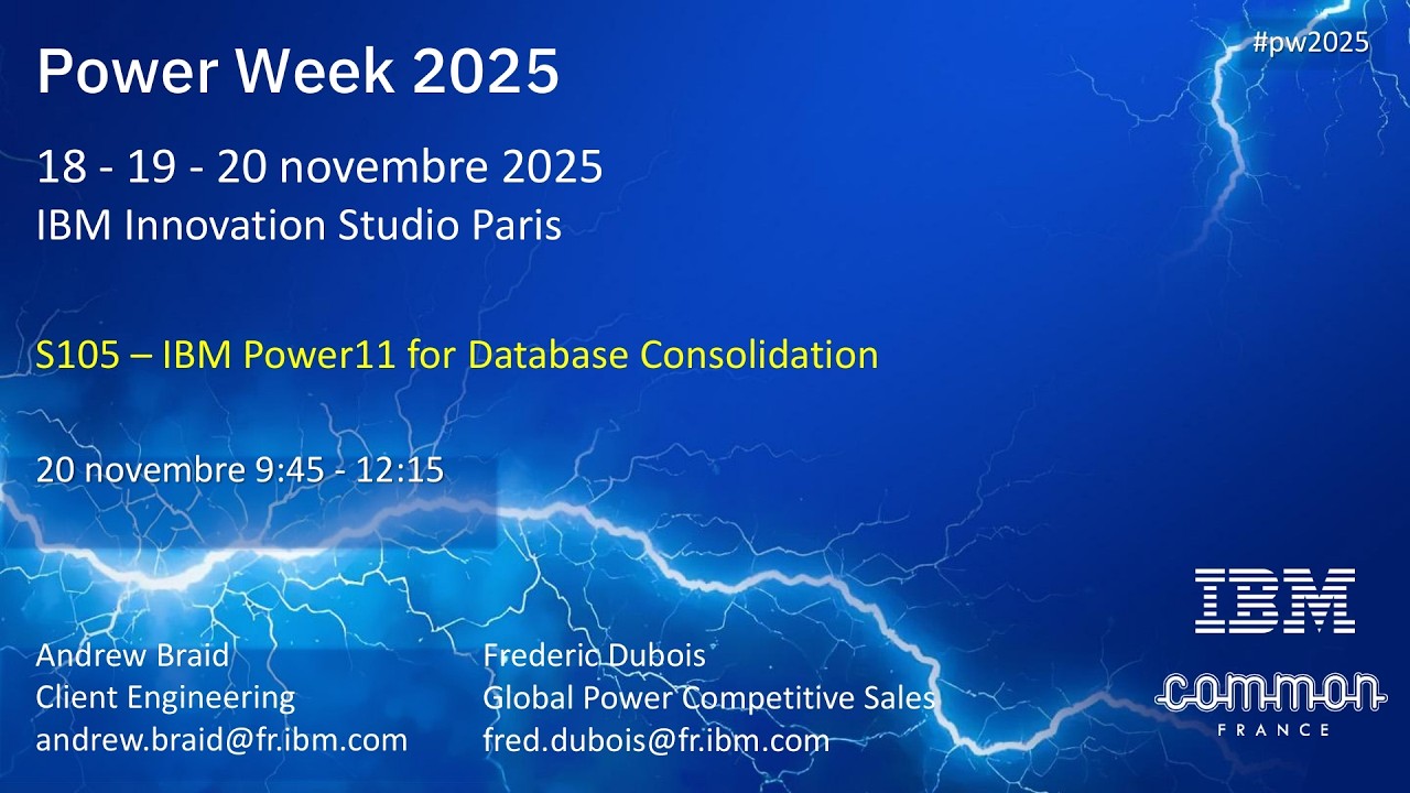 Power Week 2025 - S105 - IBM Power11 for Database consolidation