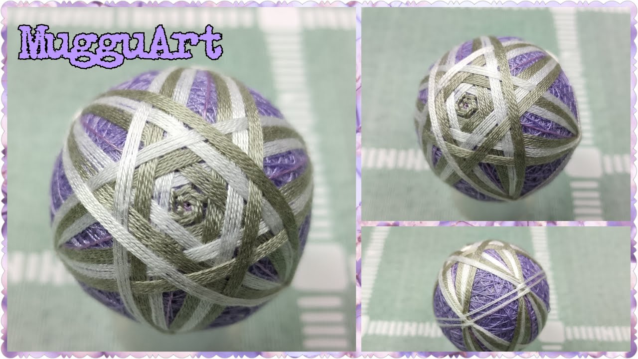 Шар Темари ~ Демонстрационная Гексаграмма #MugguArt #Темари #Японский Шар Темари #Кантонский #Демо