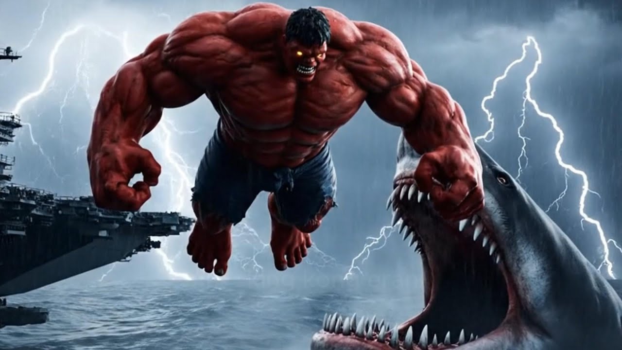 The Ocean Battle - Red Hulk vs Megalodon | Rescue