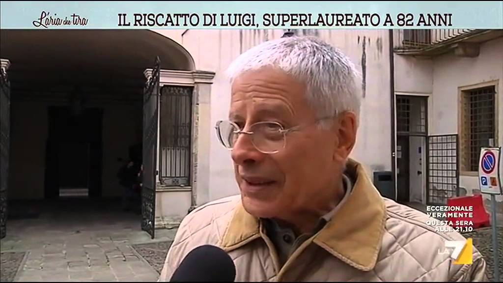 Il riscatto di Luigi, superlaureato a 82 anni