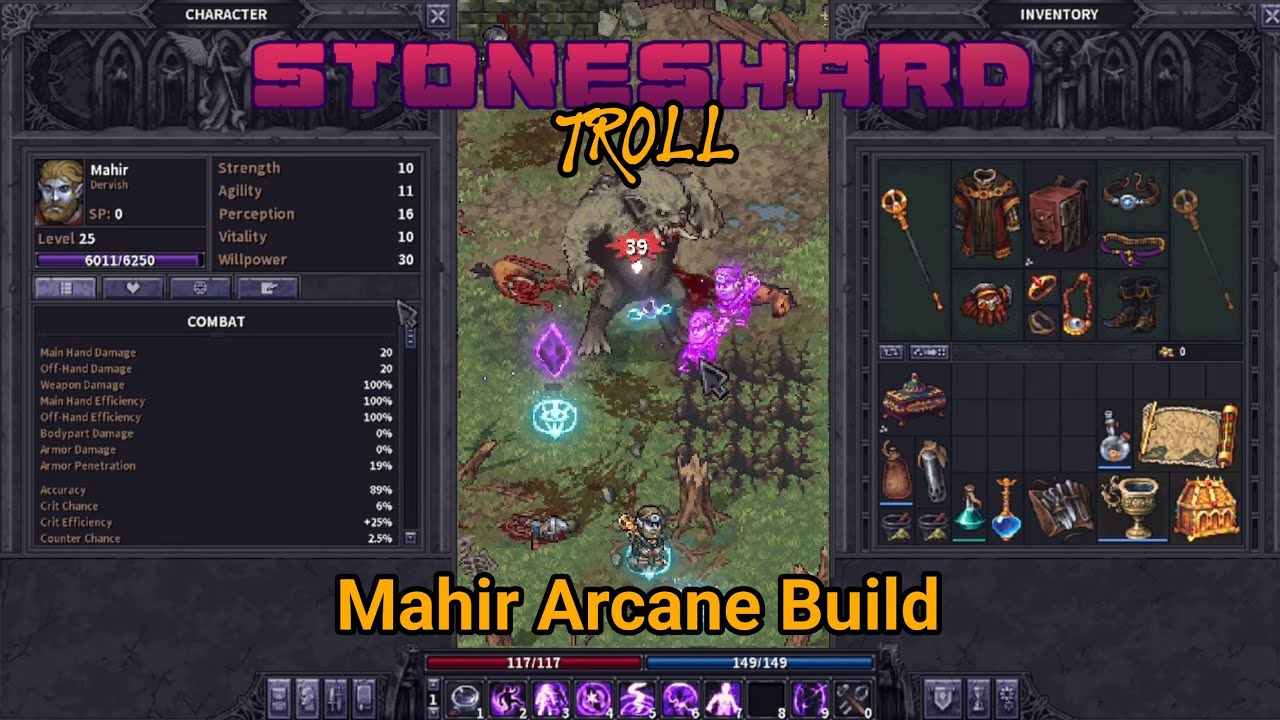 Имбовый аркан маг быстро расправляется с Древним троллем! | Mahir Arcane Mage | Stoneshard