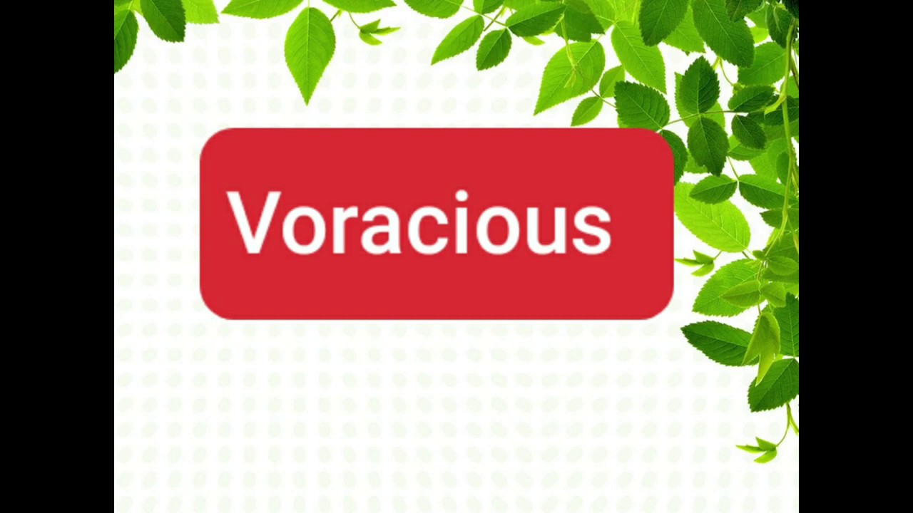 Voracious- meaning, pronunciation, sentences, synonyms, antonyms