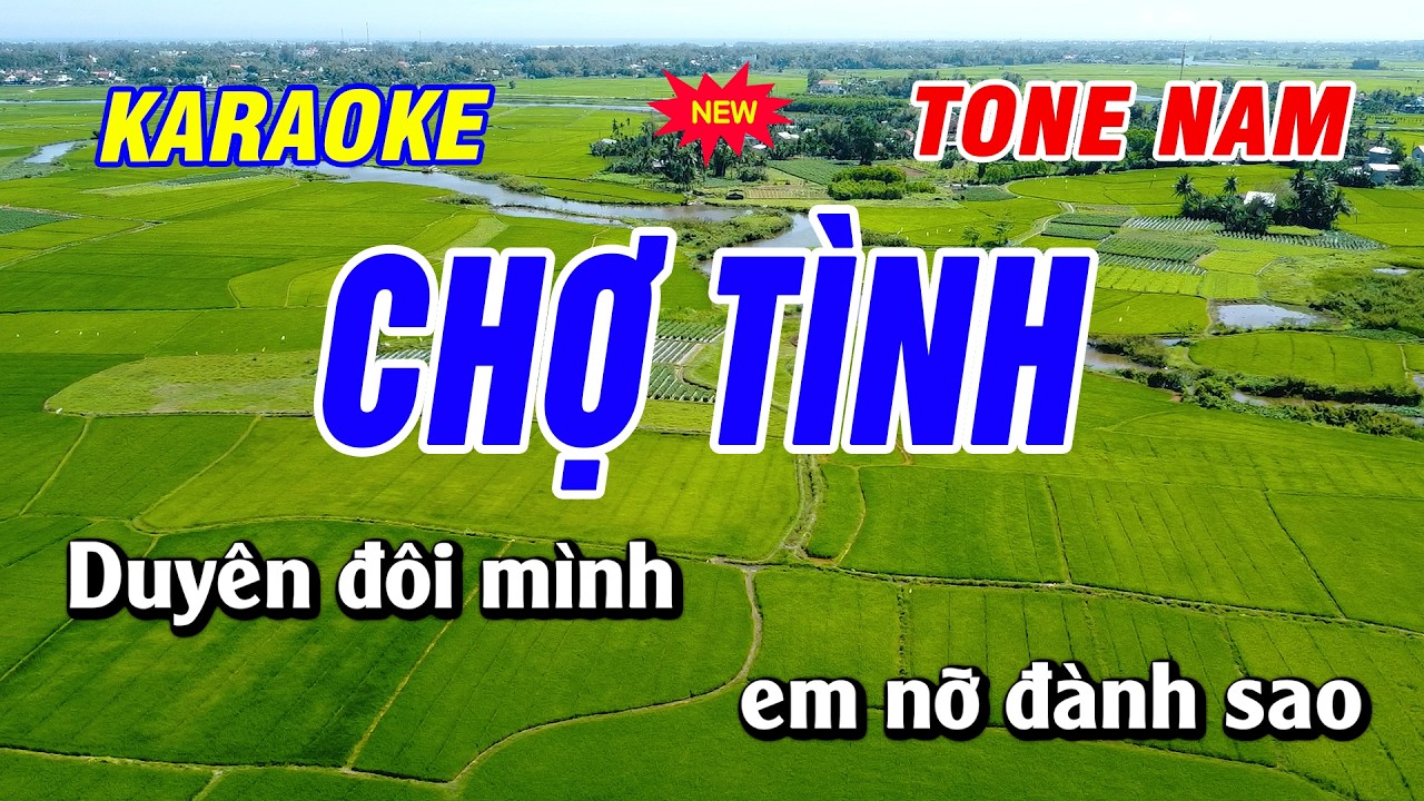 🎤 Chợ Tình  - Karaoke Tone Nam | Beat Hay 2026