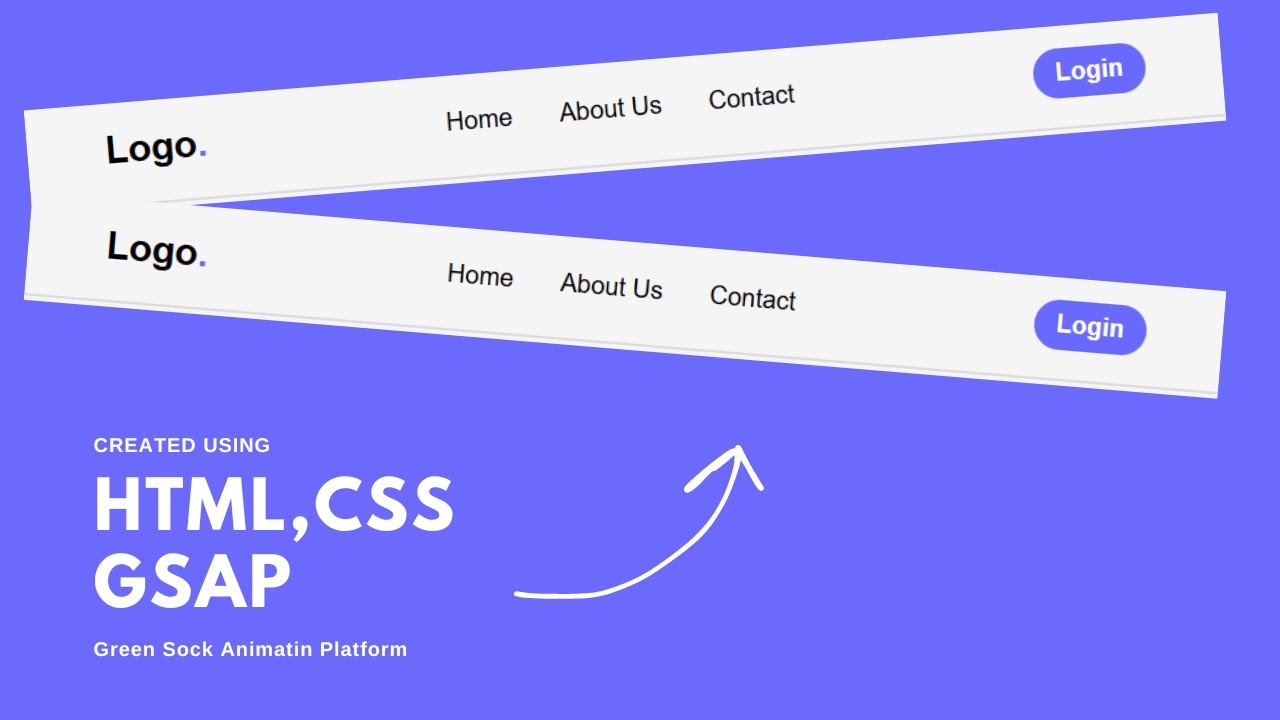 Animated Navbar with HTML CSS & GSAP | Smooth UI Animation Tutorial