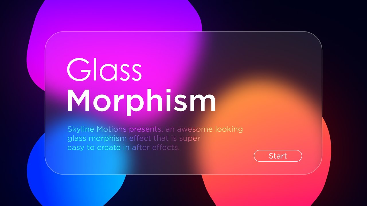 Glass Morphism Effect in After Effects | After Effects Tutorial | Easy way!