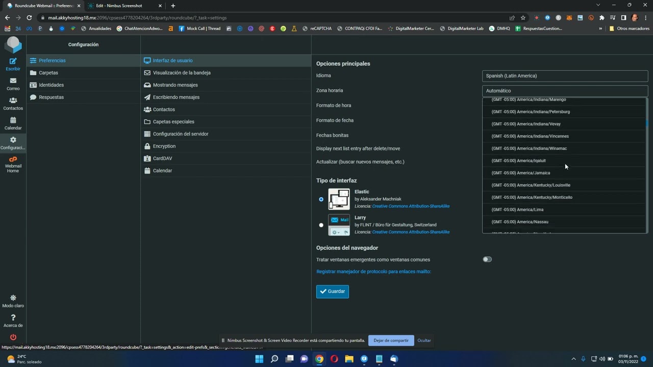 Personalización de Webmail en CPanel utilizando RoundCube