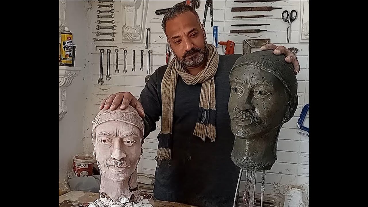 طريقة عمل قالب جبس لوجه التمثال