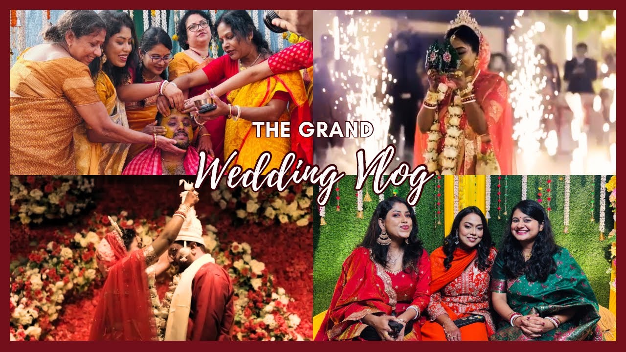 The Big Fat Wedding Vlog 💕 Haldi | Sangeet | Biye |BhatKapor | Reception | Full Bengali Biye Vlog 💕