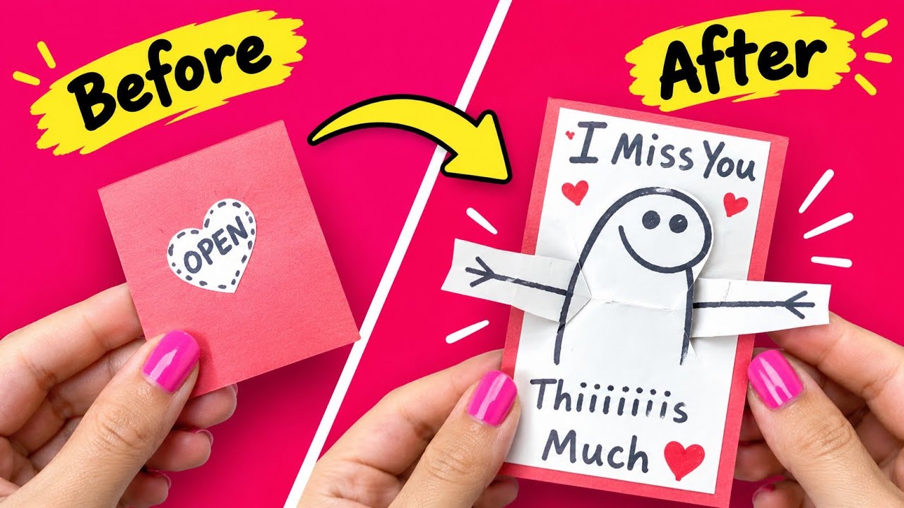 How to Make a Pop Up Hug Card 🤗 | Easy Step-by-Step Tutorial
